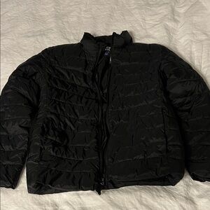 Lands' End Black Quilted Puffer Jacket